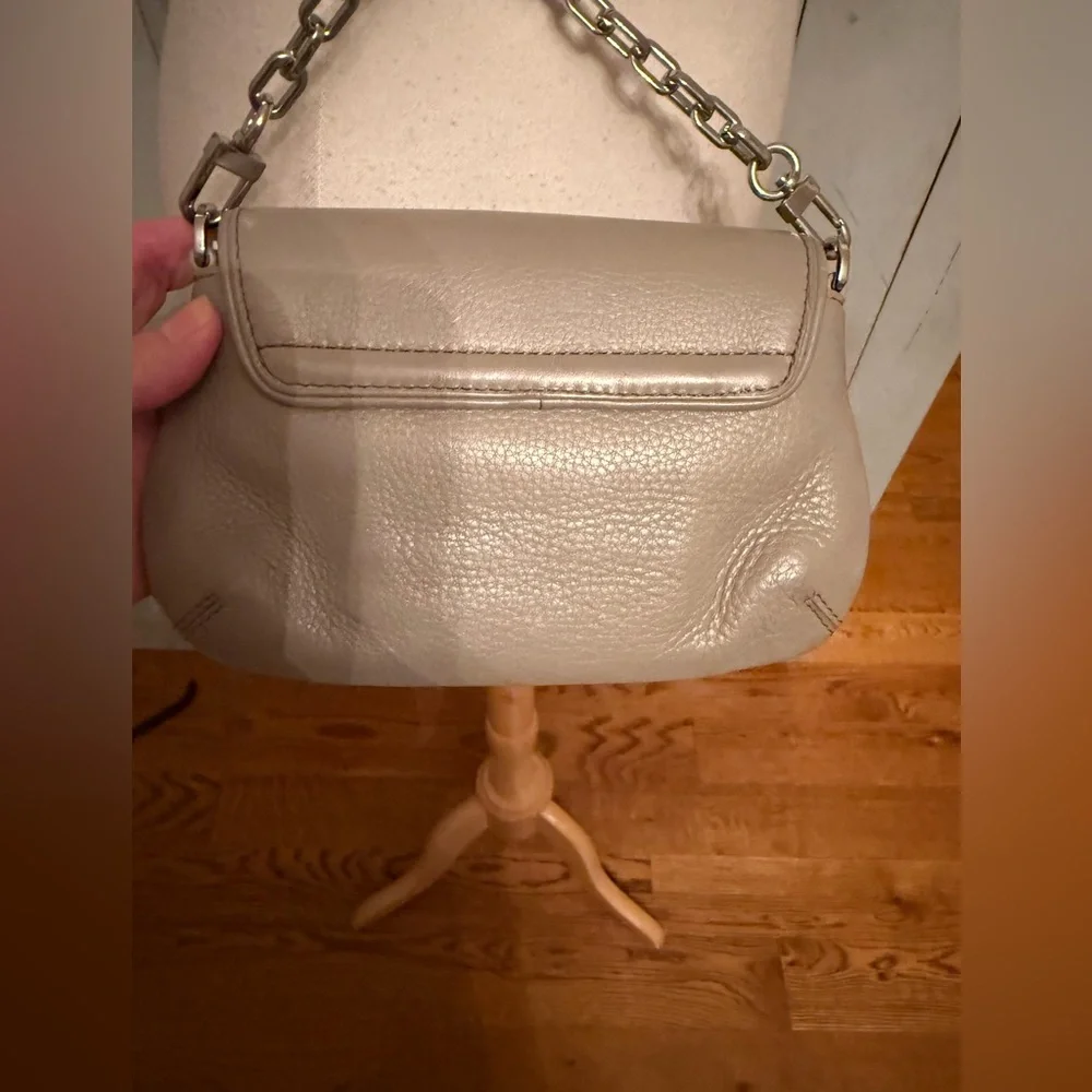 TORY‎ BURCH Britten Mini Crossbody Bag French Gray Silver Hardware Rt-398$ - Picture 7 of 9